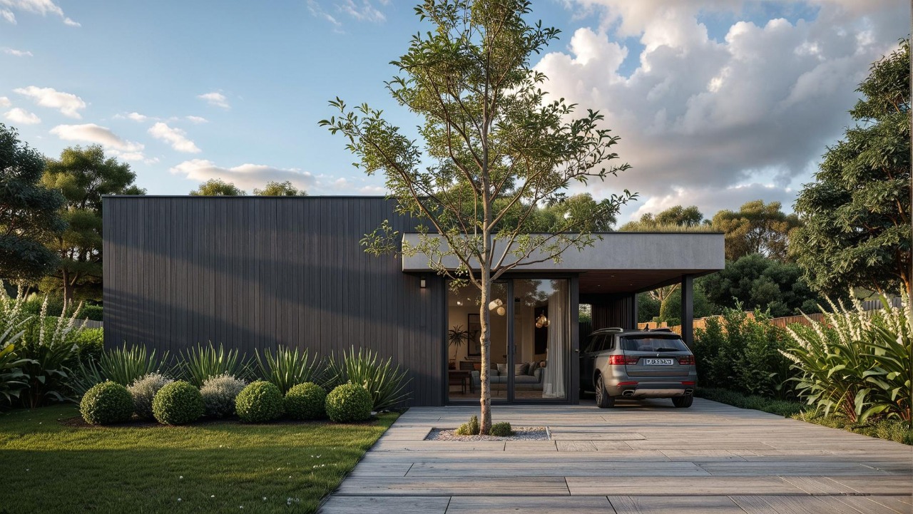 Exterior minimalista · PMD